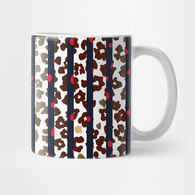 Colourful gradient unique flowers leopard stripes abstract modern 252 Pattern by dvongart